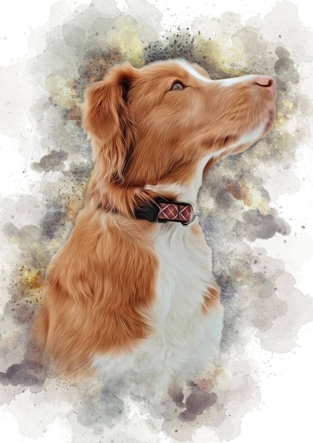 A dog in realistic pet art