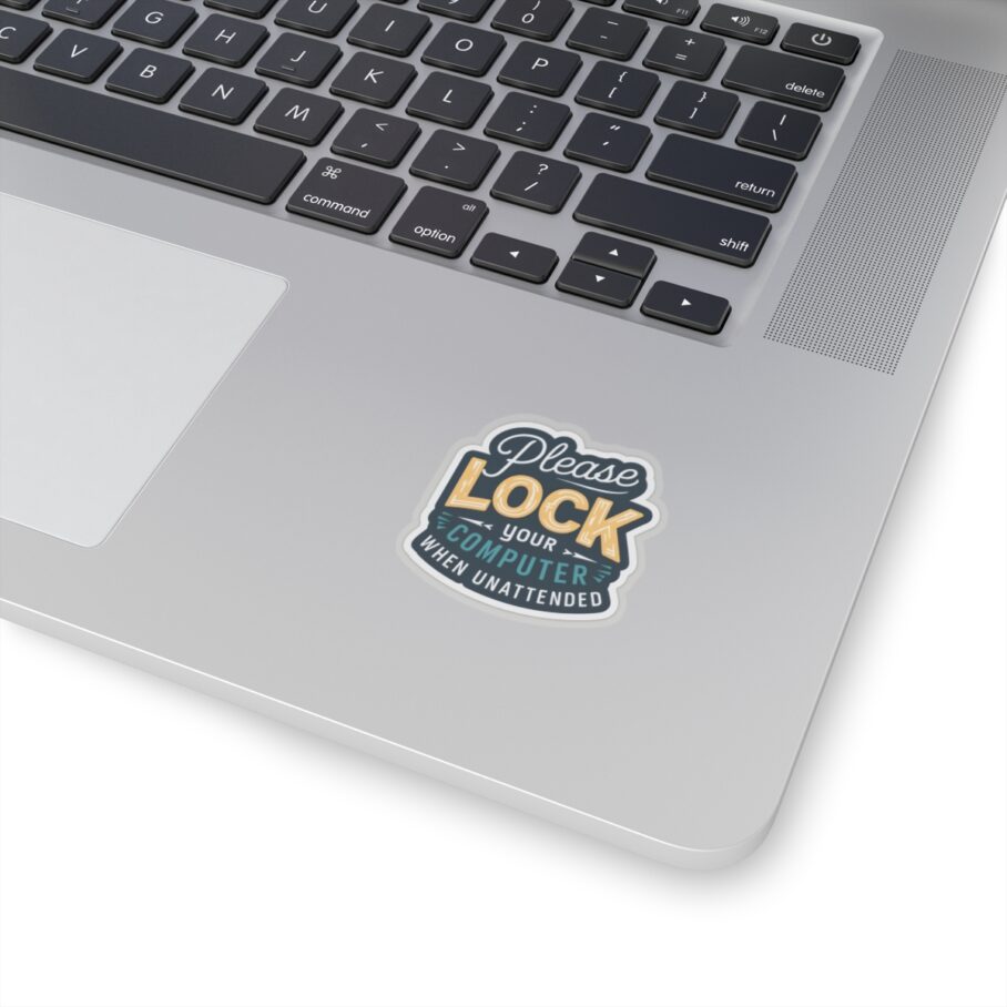 Please Lock Your Computer Sticker - Image 6