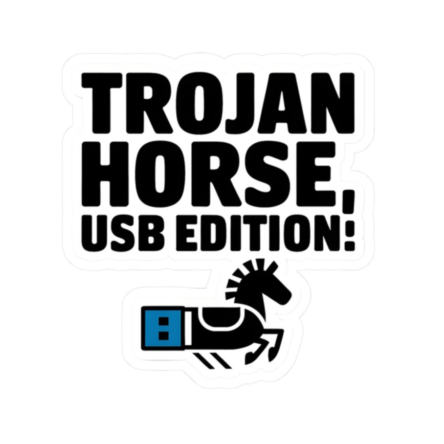 Trojan Horse USB Edition Sticker