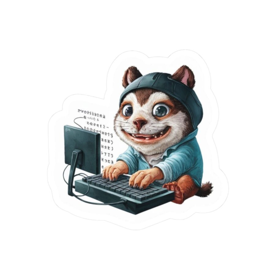 Furry Hacker Sticker 02