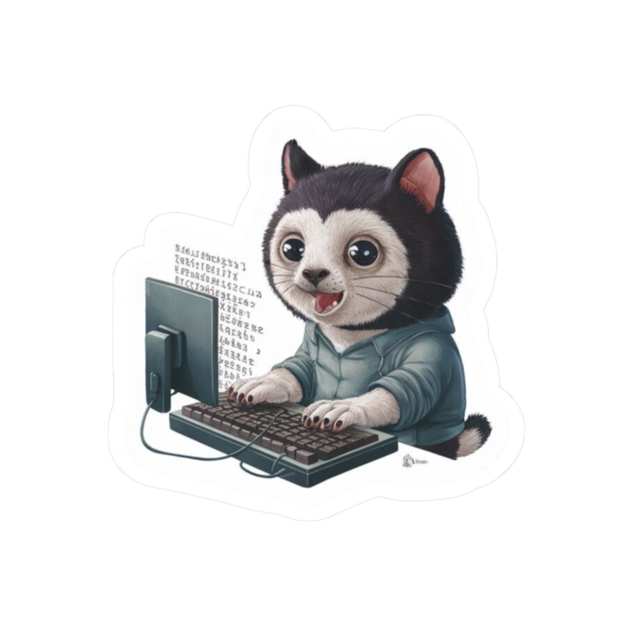 Furry Hacker Sticker 04