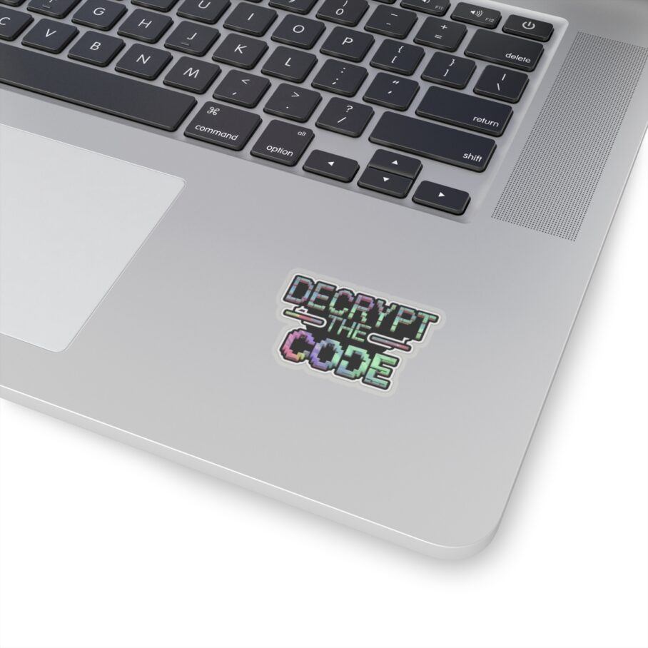 Glitchy “Decrypt the Code” Sticker - Image 6