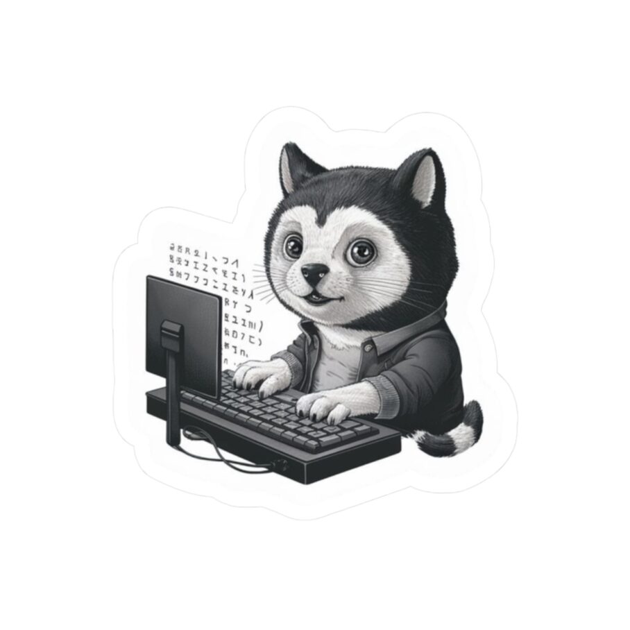 Furry Hacker Sticker 03