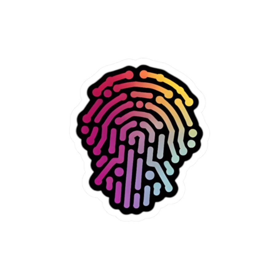 Vibrant Fingerprint Sticker 01