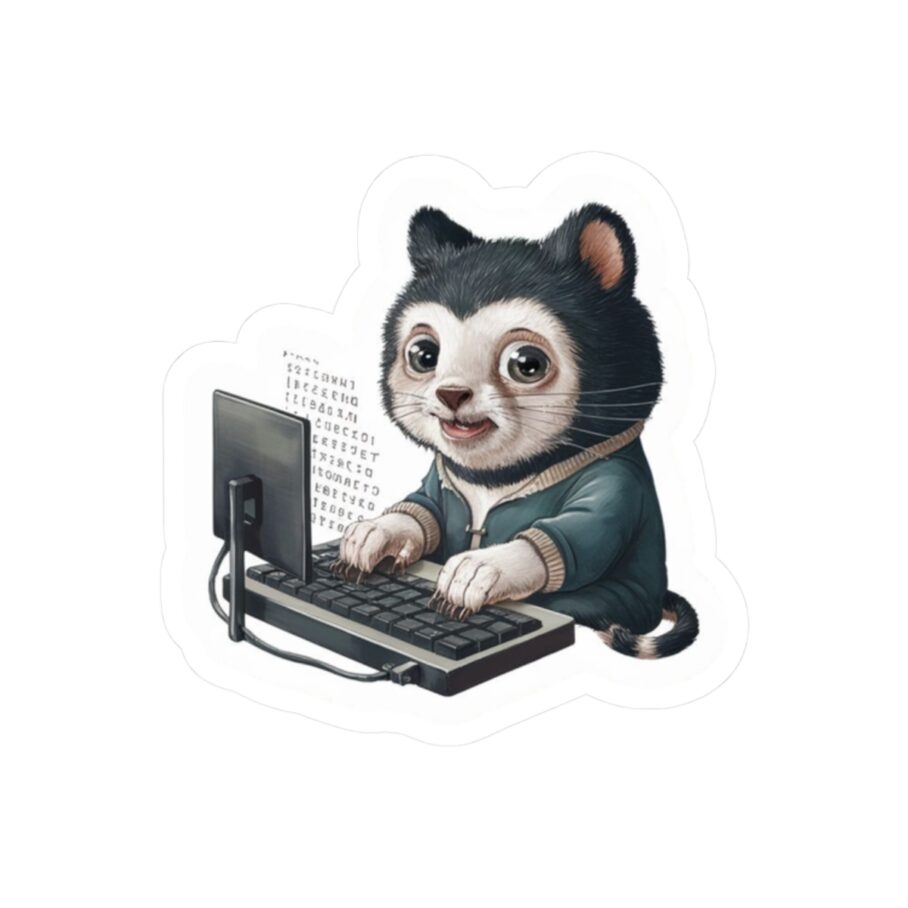 Furry Hacker Sticker 01