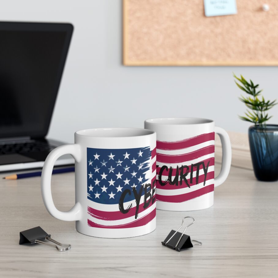 Cybersecurity American Flag Mug - Image 4