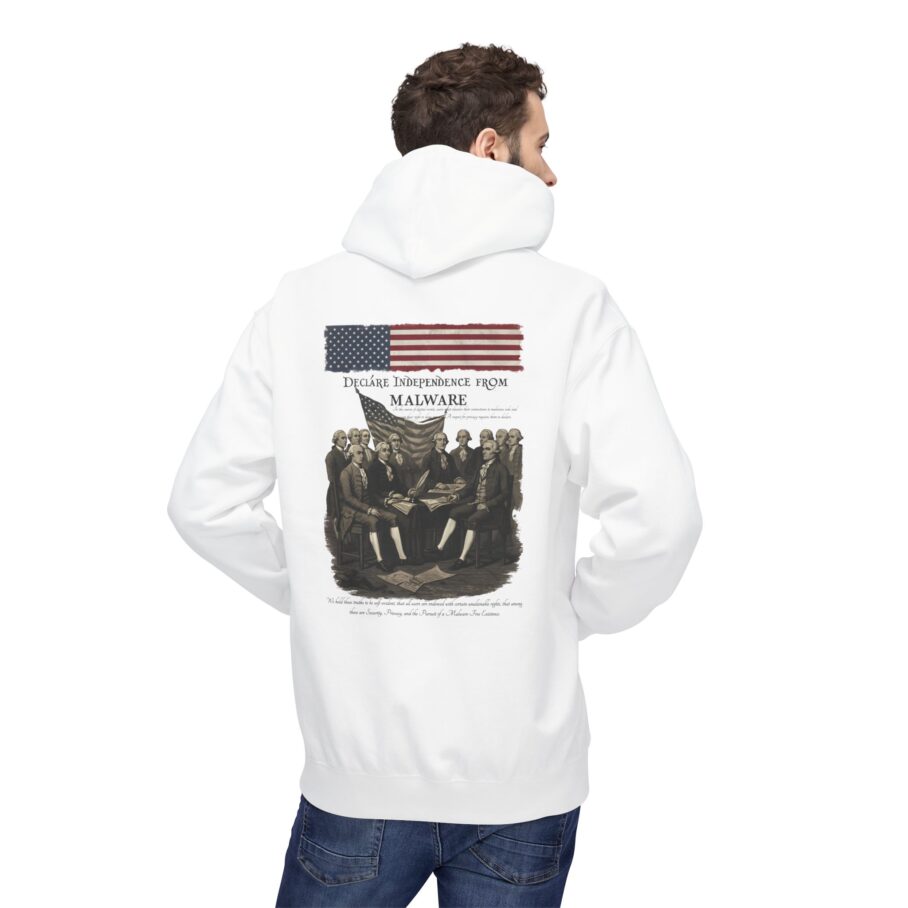 Declare Independence From Malware Softstyle Hoodie - Image 5