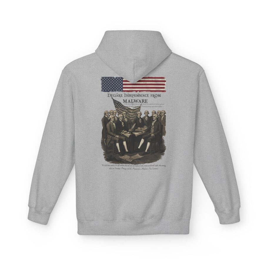 Declare Independence From Malware Softstyle Hoodie - Image 8