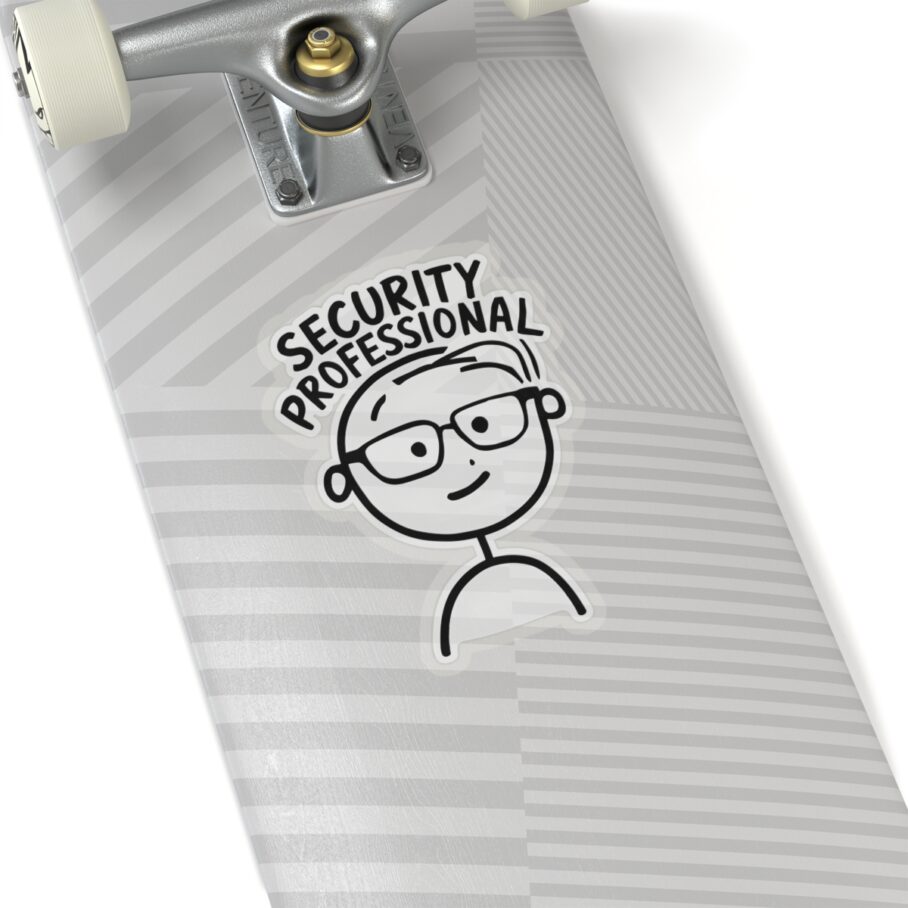 Security Professional Cute Stick Figure Sticker