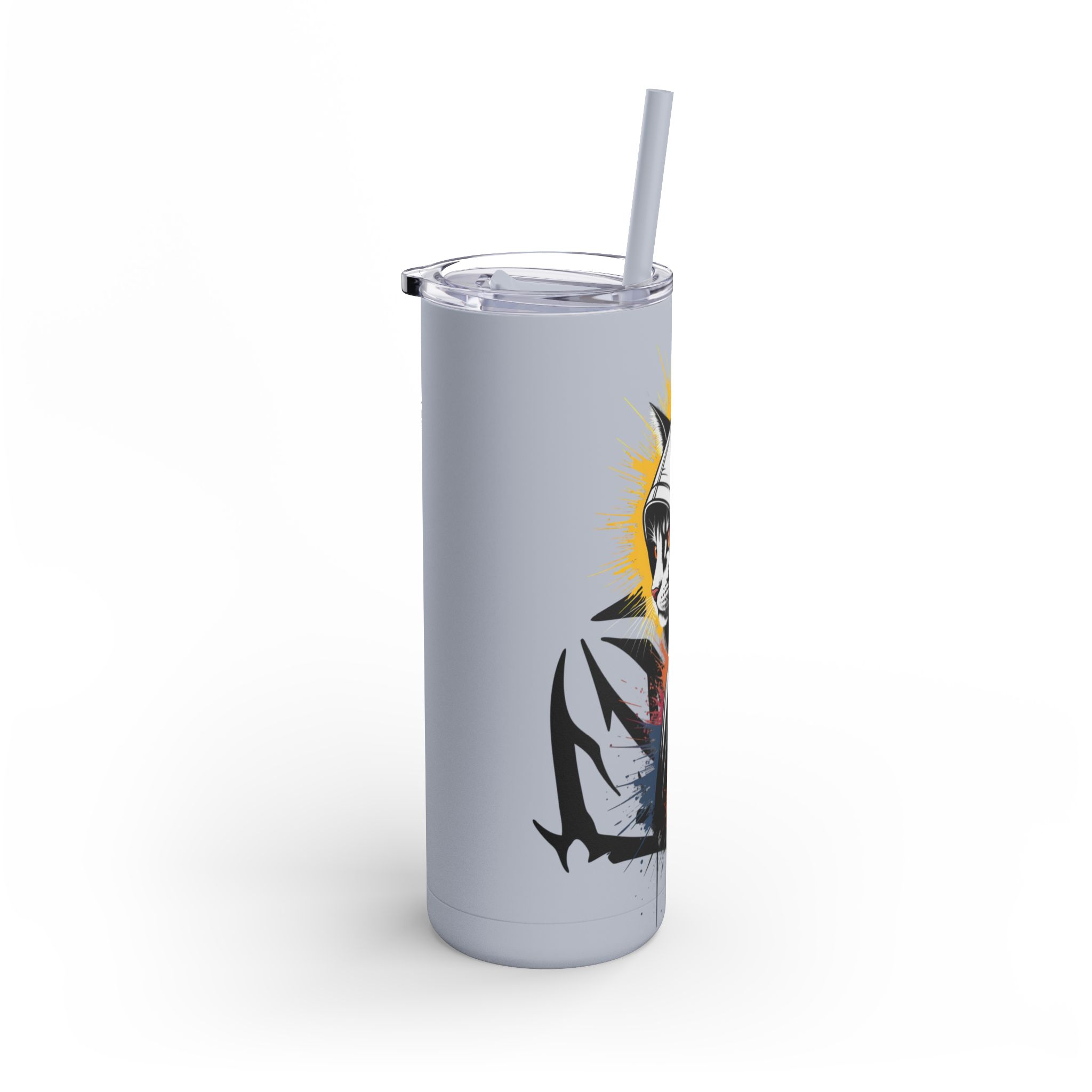 Graffiti-Style Cat Tumbler