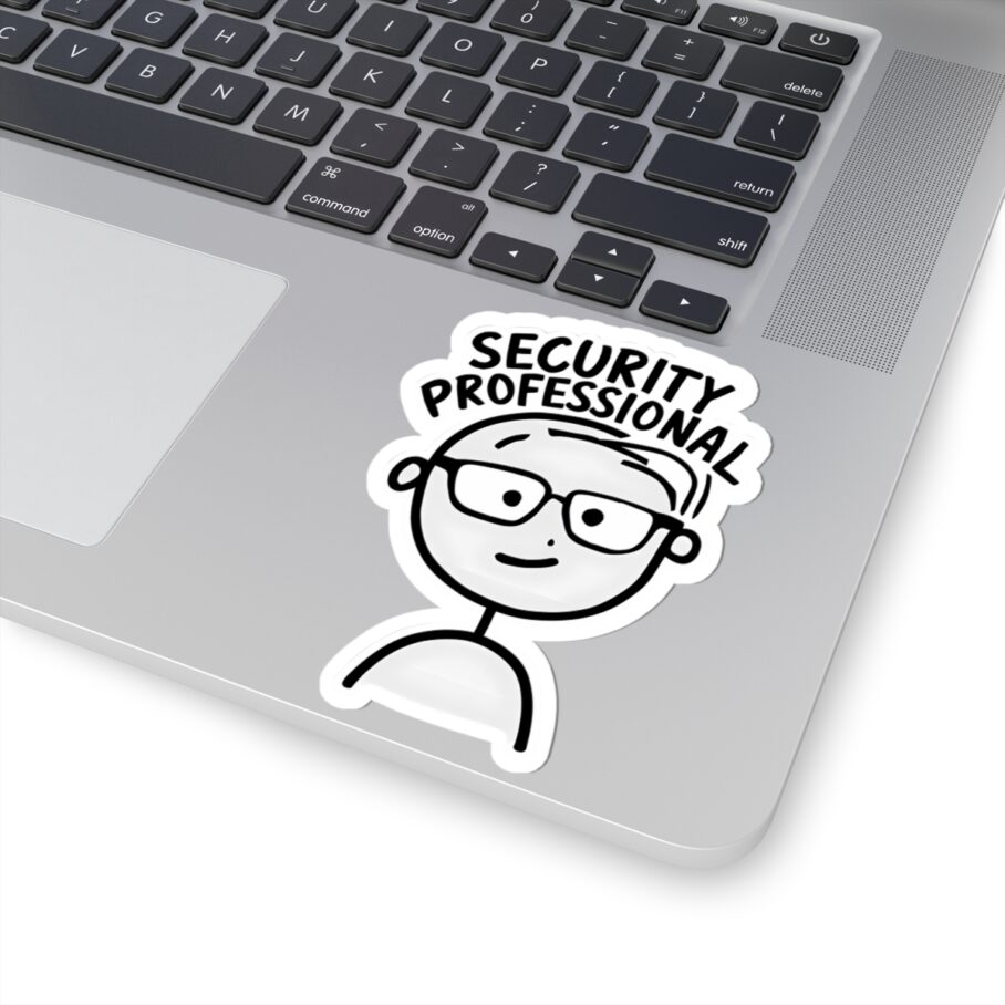 Security Professional Cute Stick Figure Sticker