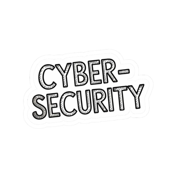 Cyber-Security Hand-Drawn Style Sticker