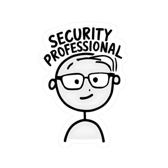 Security Professional Cute Stick Figure Sticker