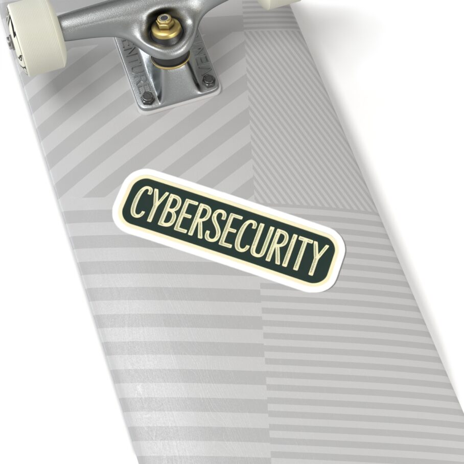 Cybersecurity Retro Block Font Sticker - Image 9