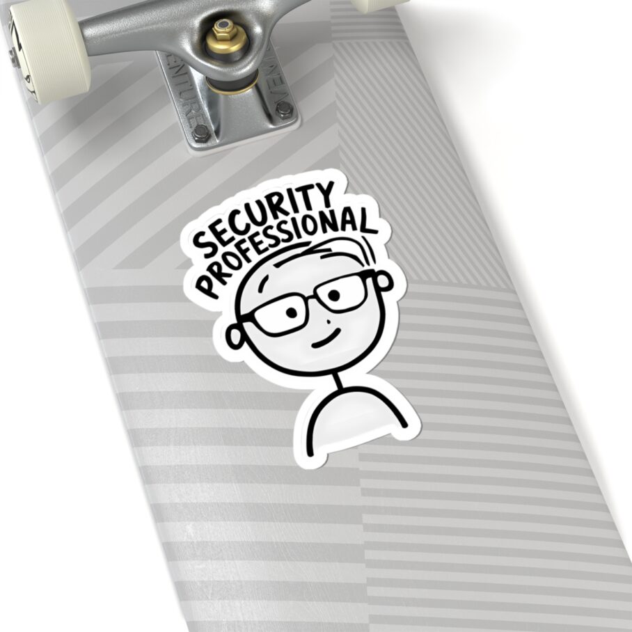 Security Professional Cute Stick Figure Sticker