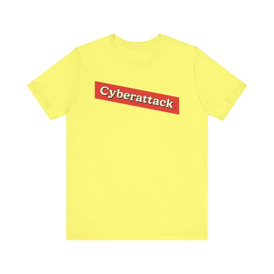 Cyberattack Red Sticker T-shirt TYP032 - Image 8