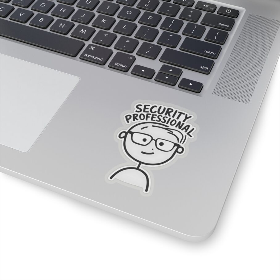 Security Professional Cute Stick Figure Sticker