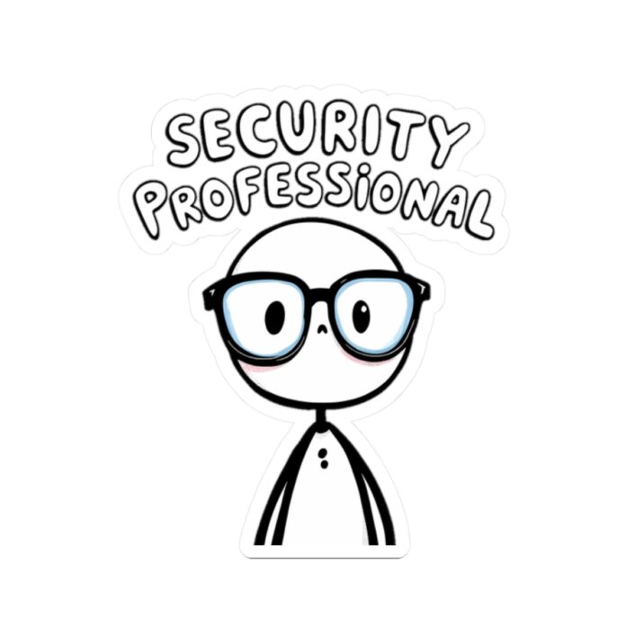 Security Professional Figure with Glasses - Sticker