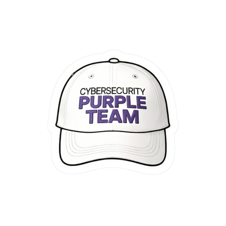 Cybersecurity Purple Team Cap Sticker
