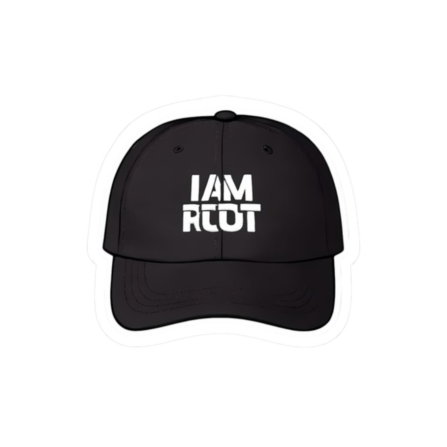 I Am Root Cap Sticker