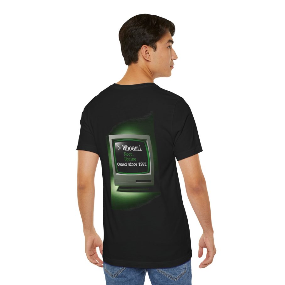 Whoami Root Uptime 0wned Since 1993 T-Shirt – Back
