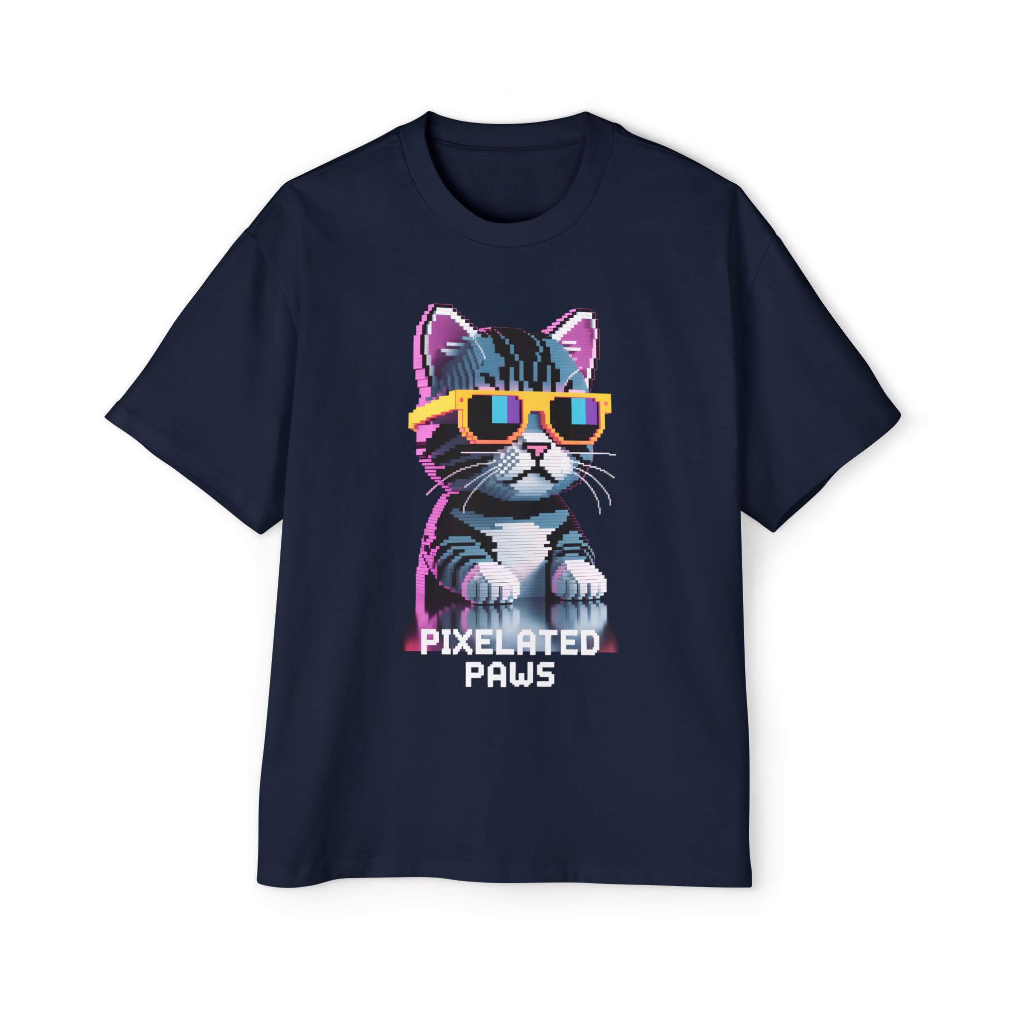 Pixelated Paws D02 Oversized Tee