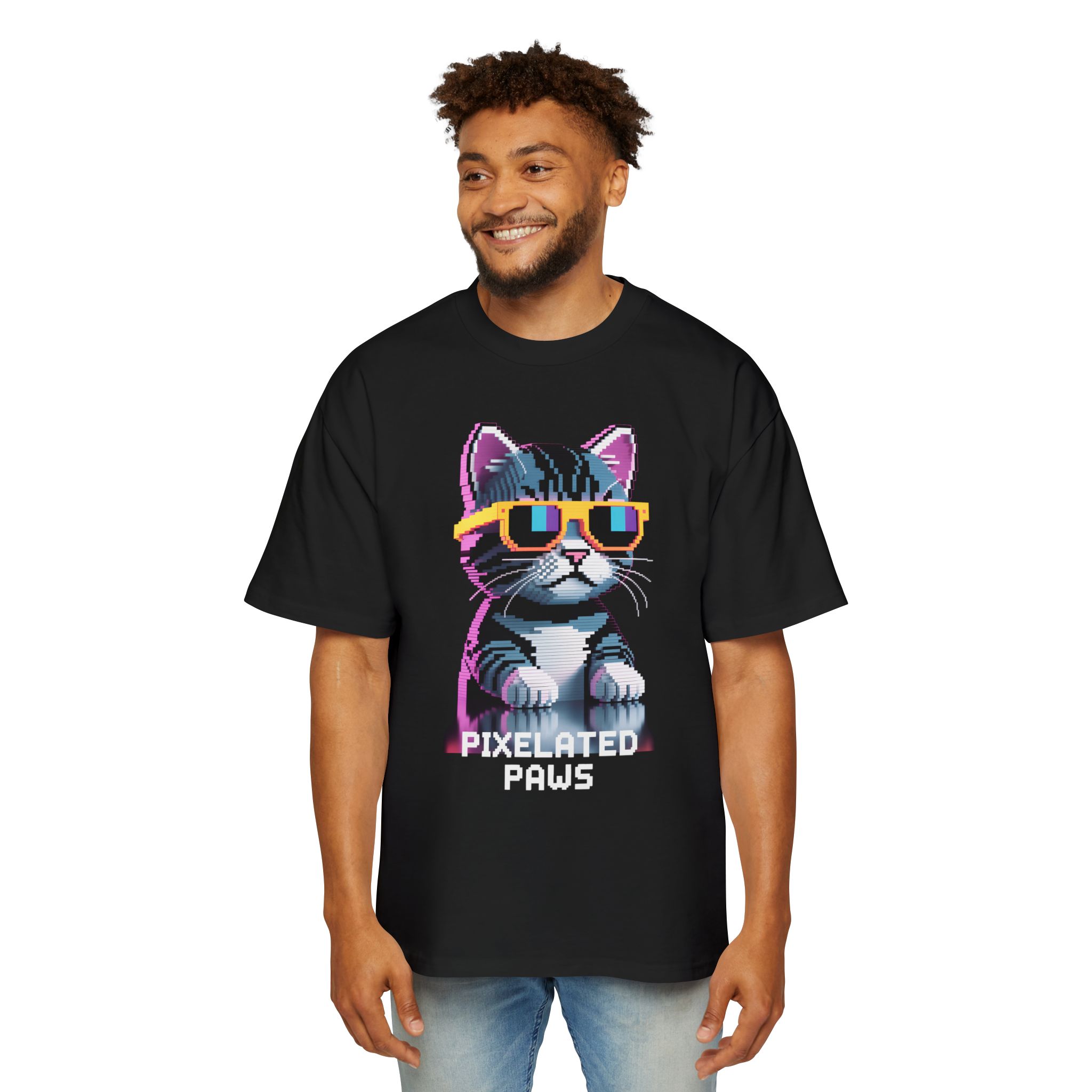 Pixelated Paws D02 Oversized Tee