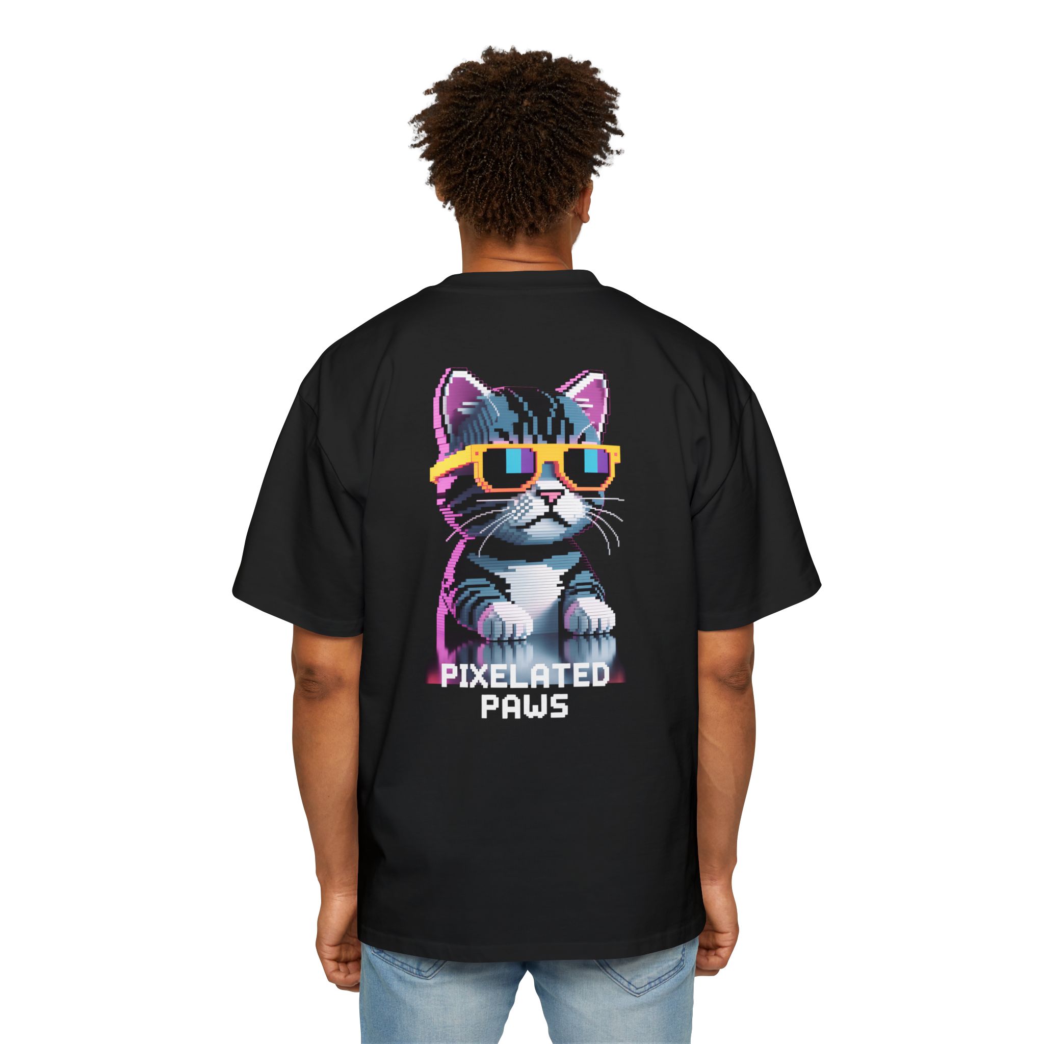 2738933288727593998_2048.jpeg Pixelated Paws D01 Oversized Tee