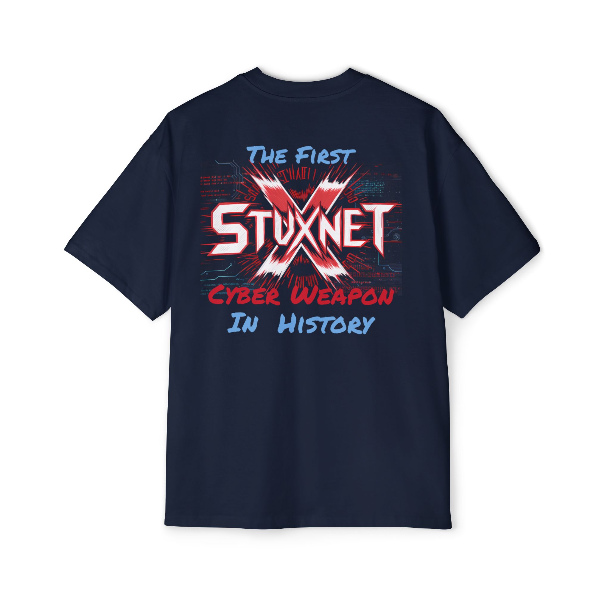5607325218622822528_2048-1.jpeg Stuxnet – The First Cyber Weapon In History Oversized Tee