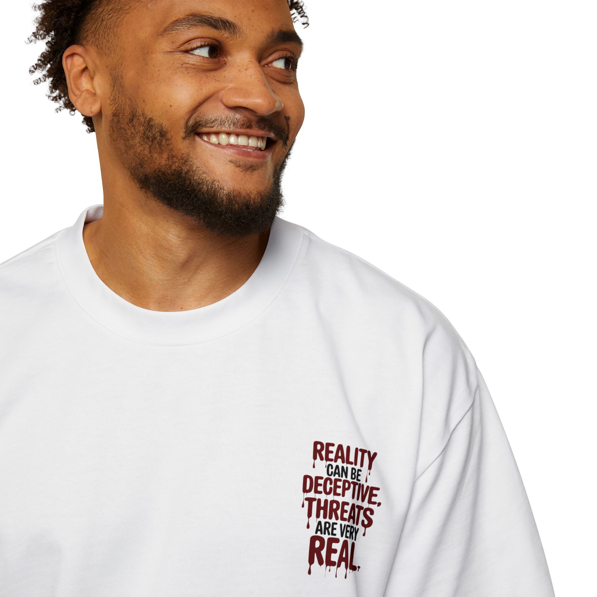 12885694026501651432_2048.jpeg Reality Can Be Deceptive Men’s Oversized Tee