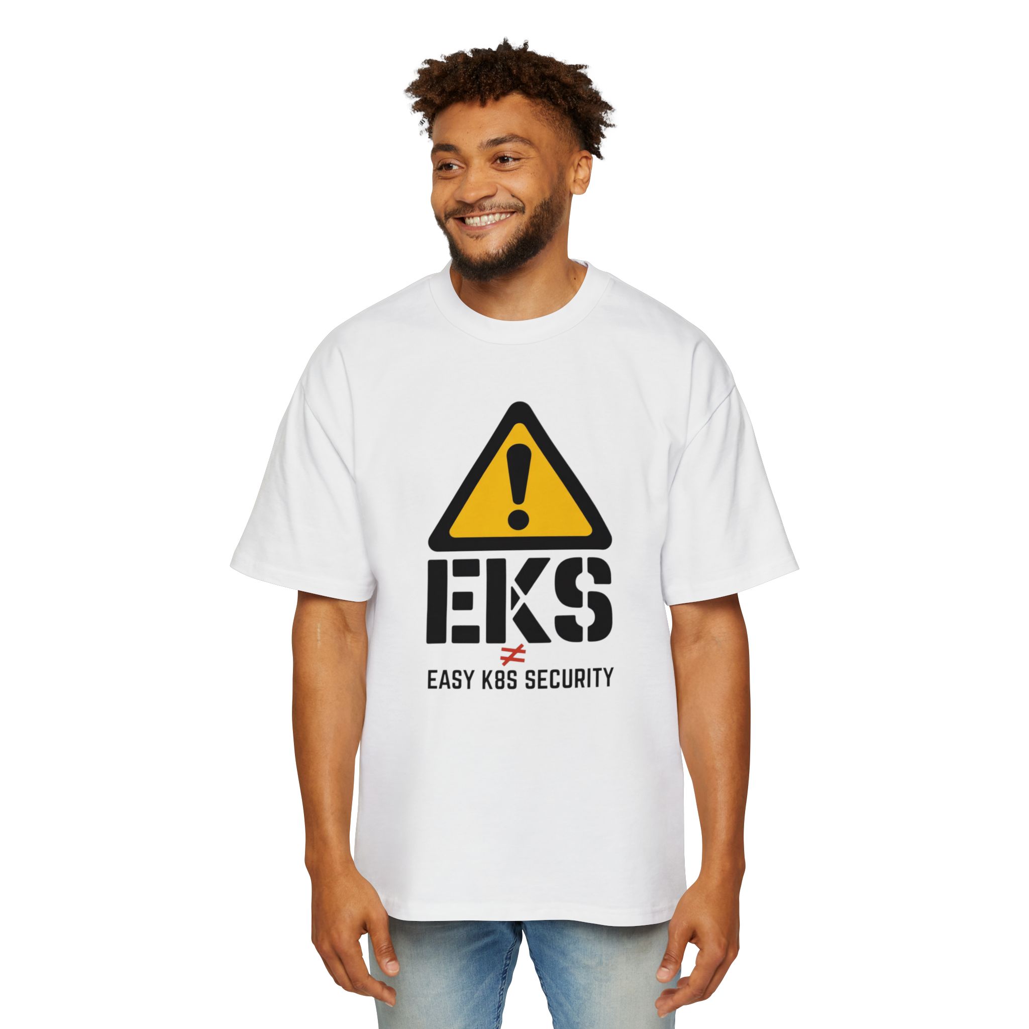 EKS Warning Cybersecurity Graphic Oversized Tee