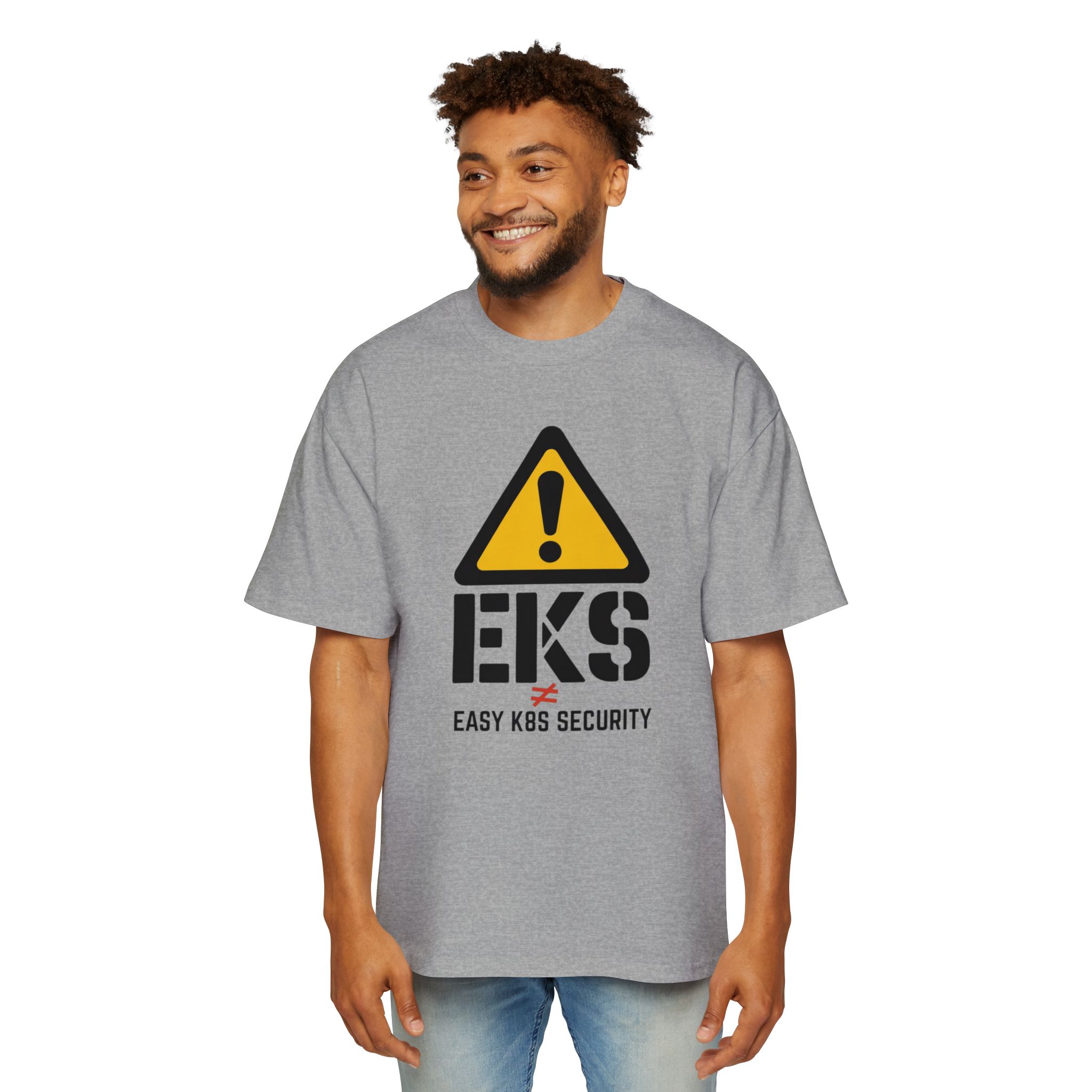EKS Warning Cybersecurity Graphic Oversized Tee