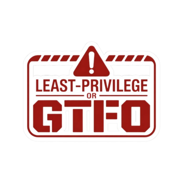 Security Policy Sticker – Least Privilege or GTFO