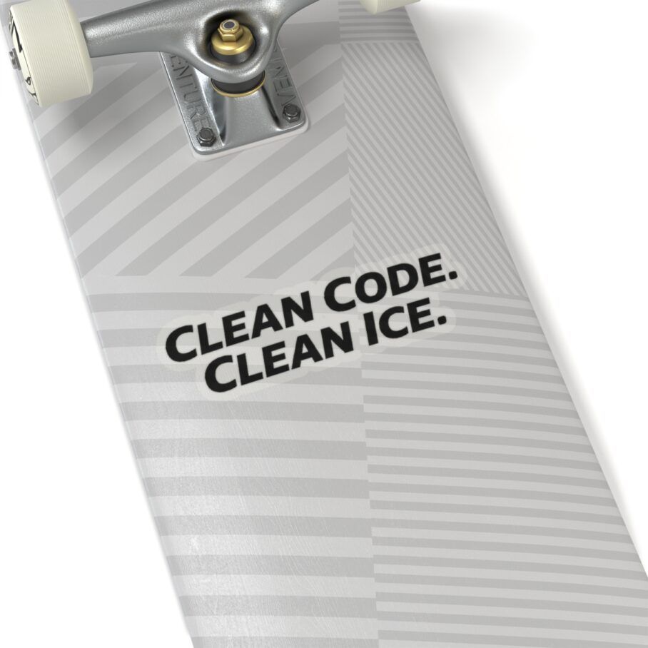 CLEAN CODE. CLEAN ICE. Sticker | Choppiz