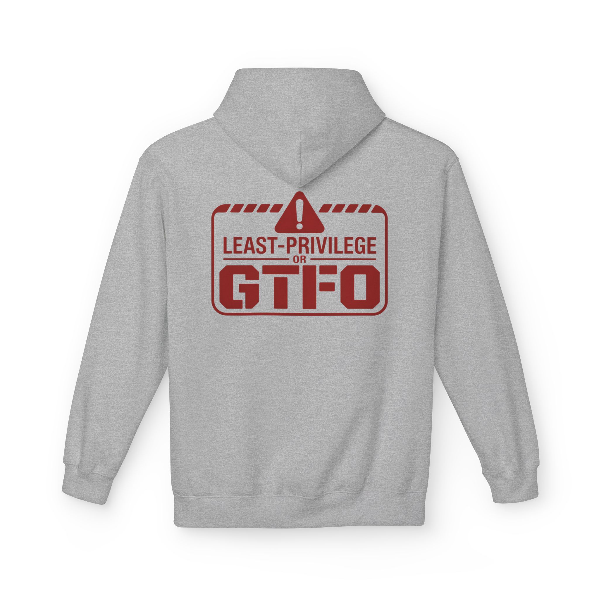 Least Privilege or GTFO Cybersecurity Softstyle Hoodie | Red Print