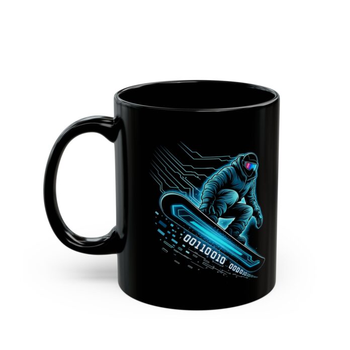Winter Cyber Snowboard Hacker Coffee Mug | Cybersecurity Coffee Cup 11oz