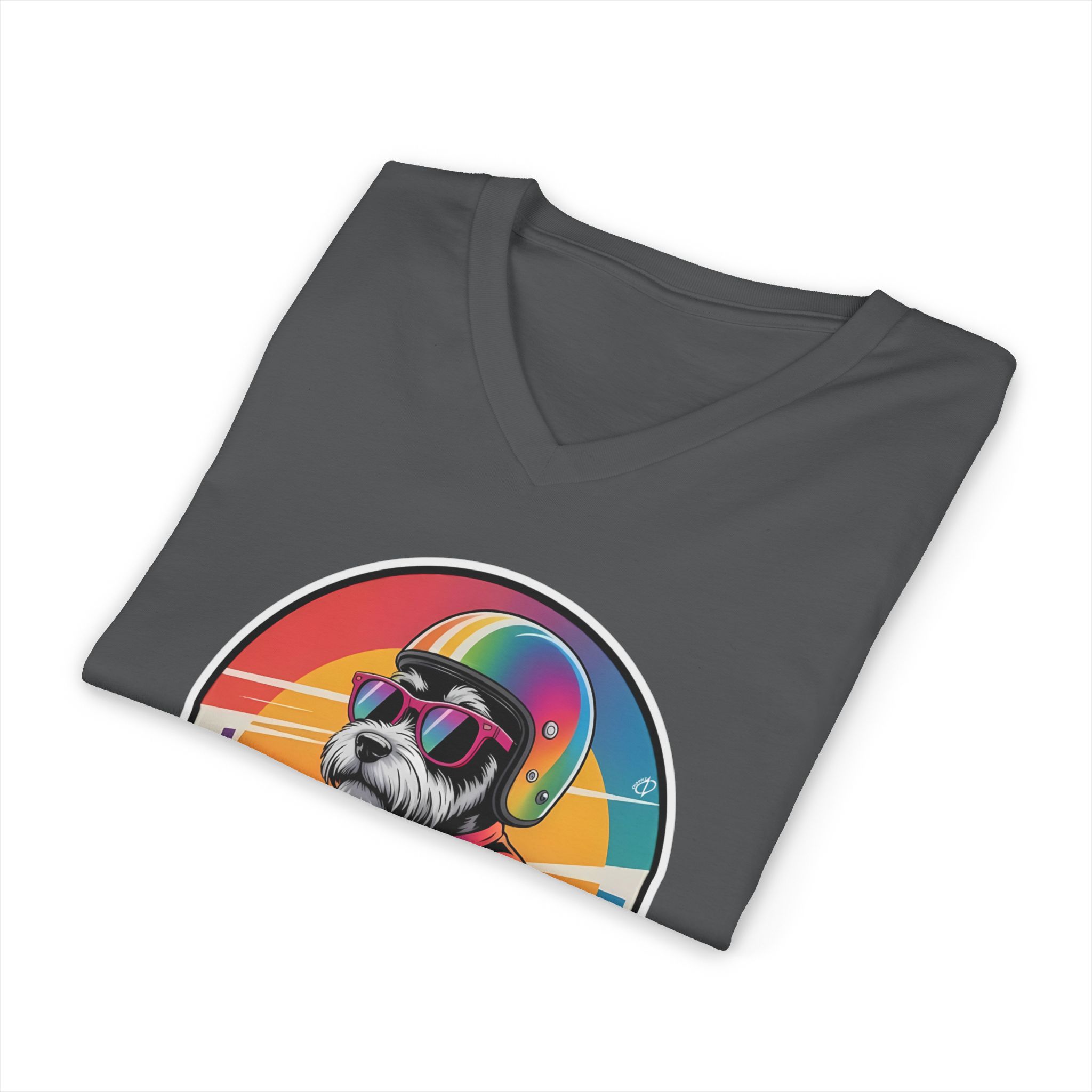 Cyber Dog Ride V-Neck Tee