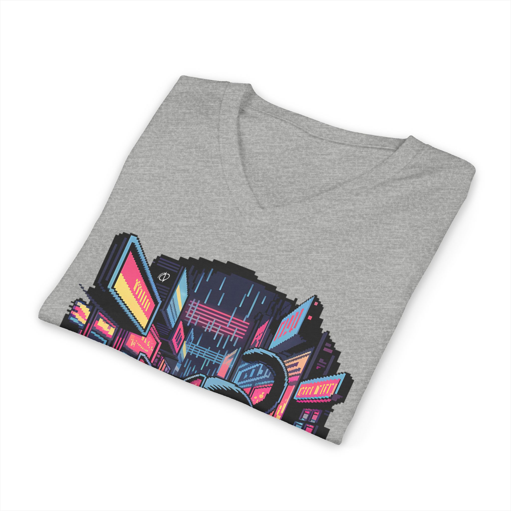 Cyber Cat Stealth V-Neck Tee