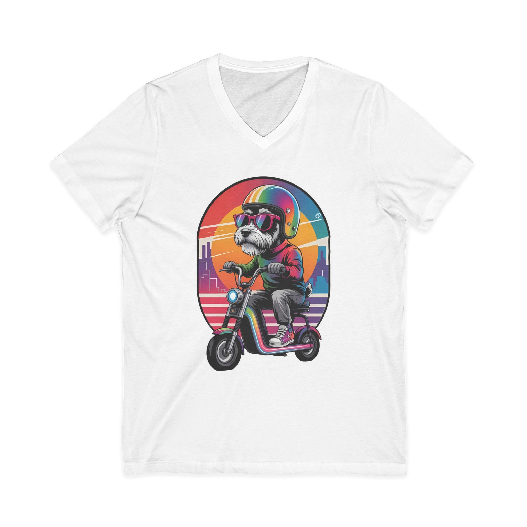 Cyber Dog Ride V-Neck Tee