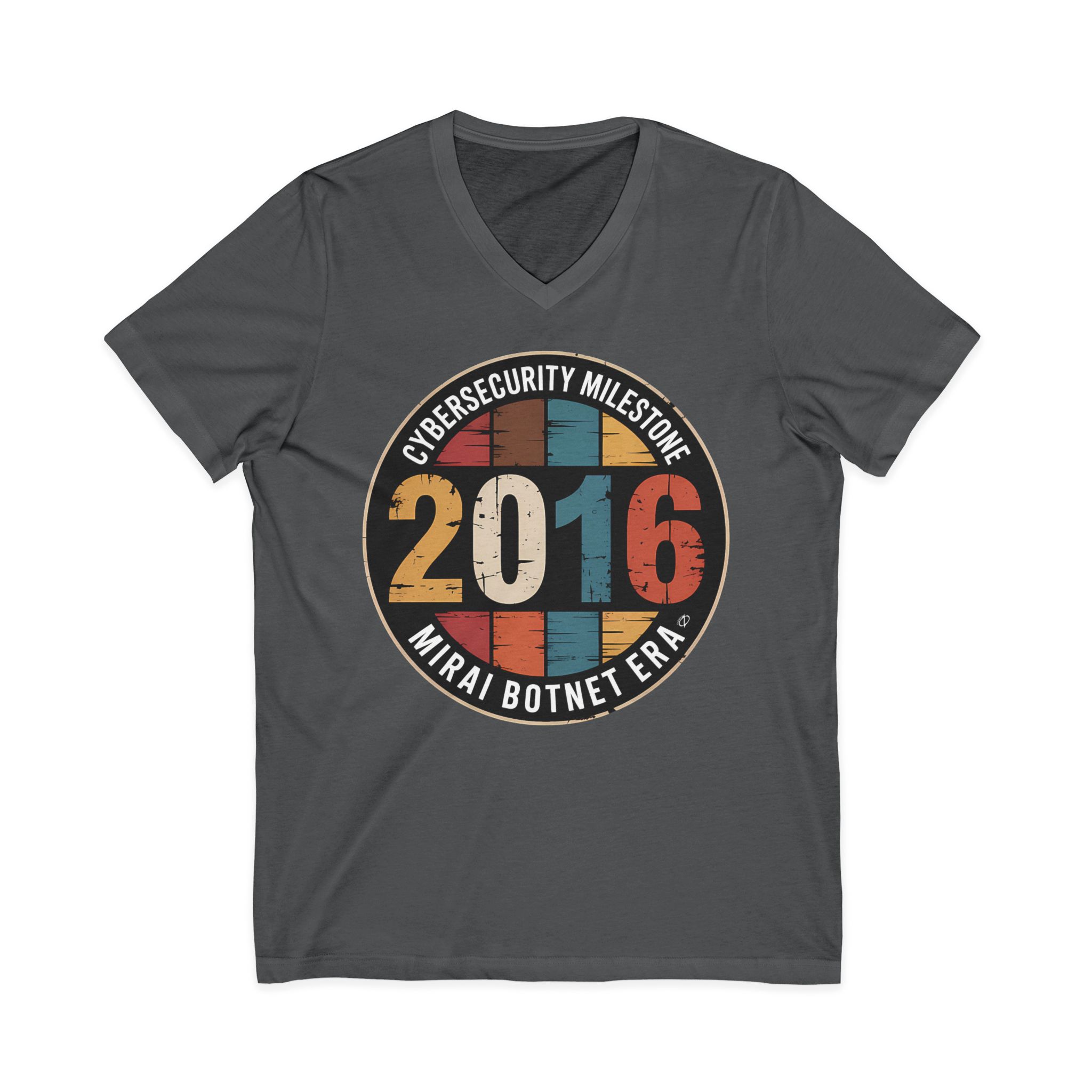 Mirai Botnet Cybersecurity Milestone V-Neck Tee