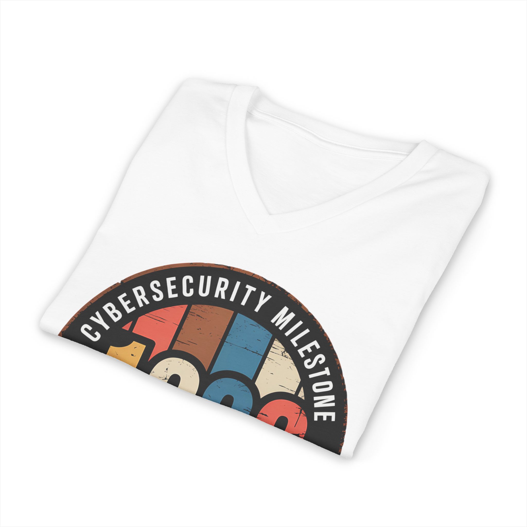 Melissa Worm Cybersecurity Milestone V-Neck Tee
