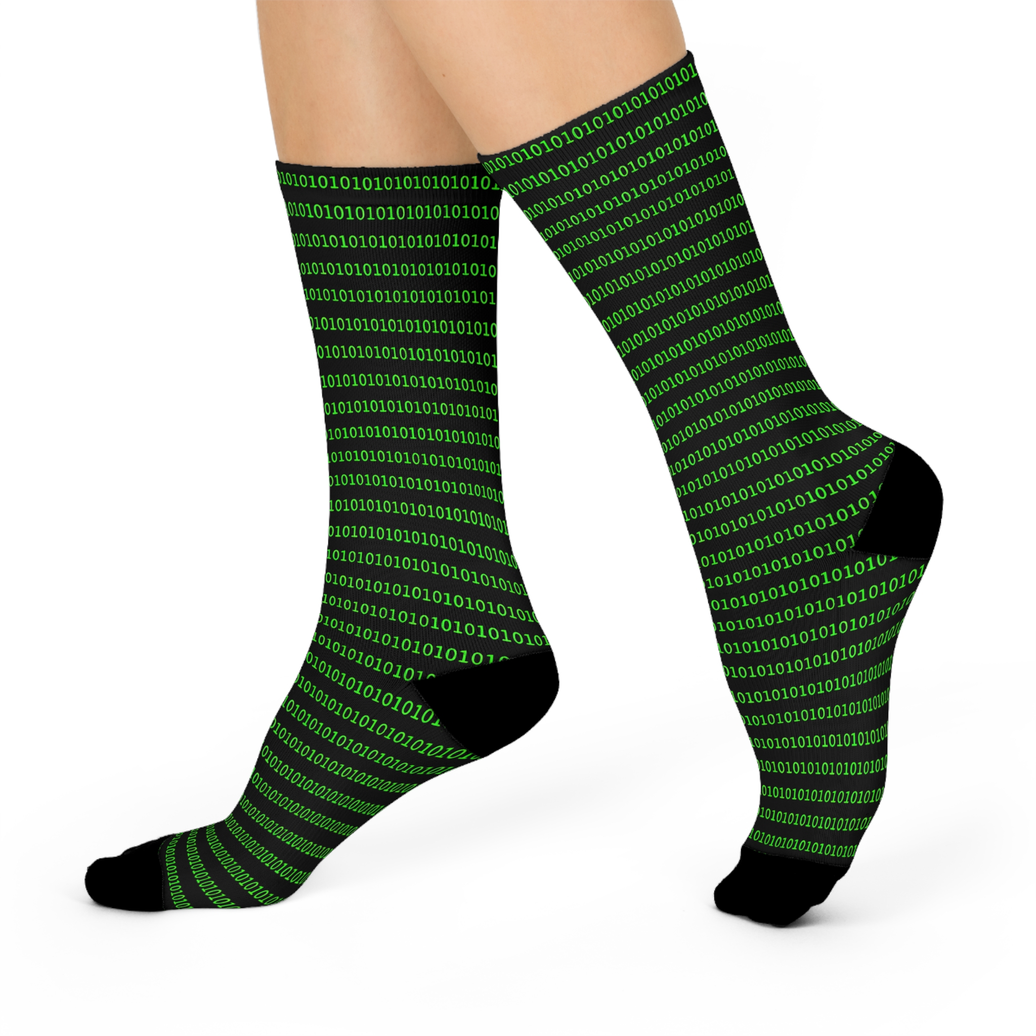 Green Binary CyberCrew Socks