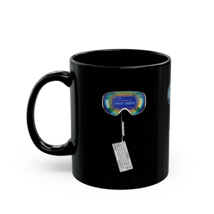 Cybersecurity Hacker Coffee Mug CRASH ERROR Glitch Visor