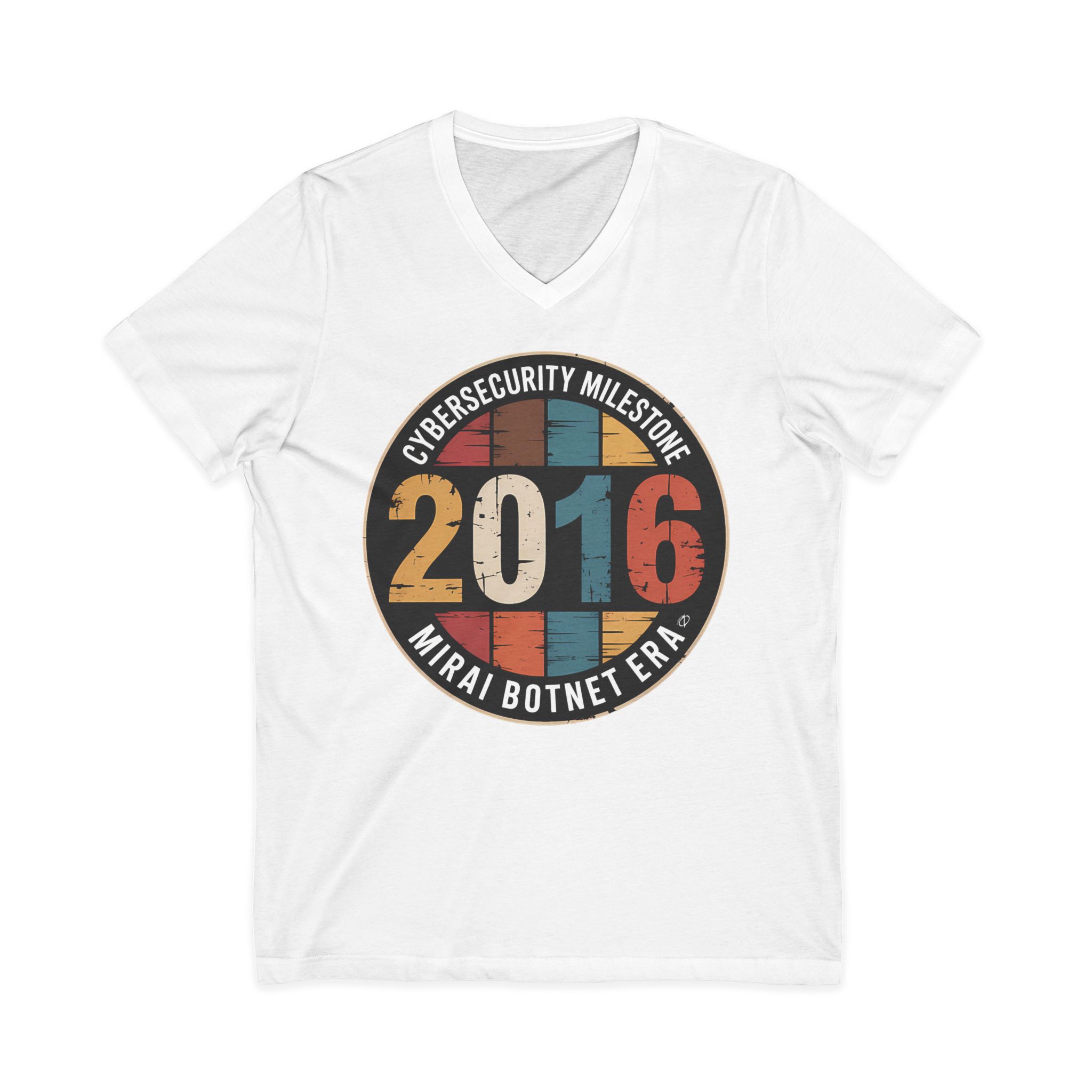 Mirai Botnet Cybersecurity Milestone V-Neck Tee