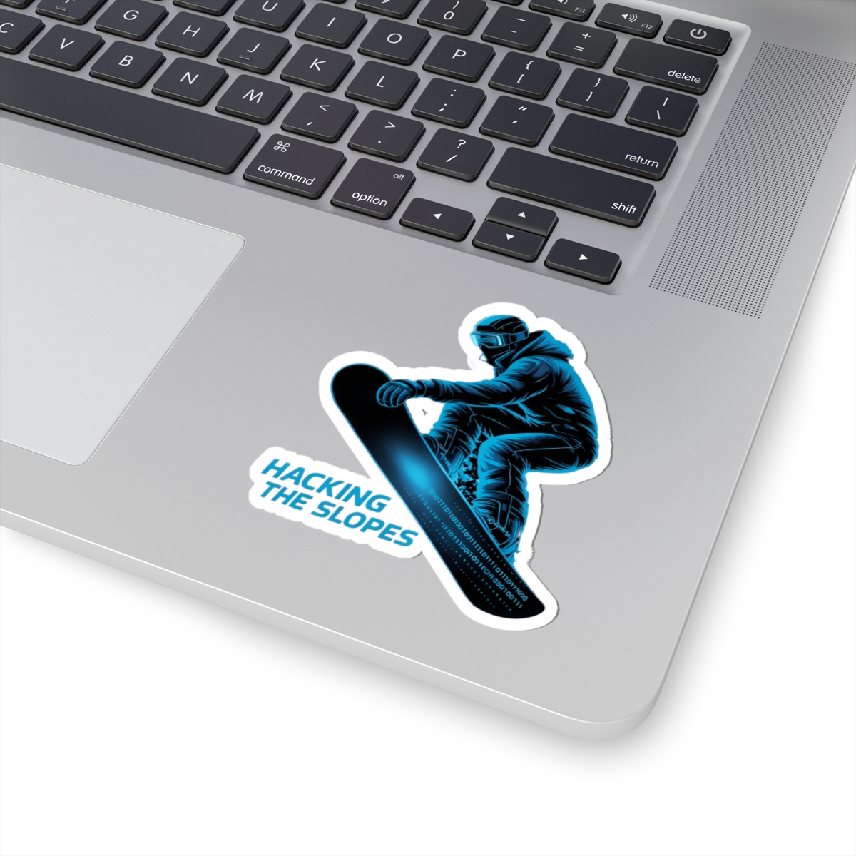 Hacking the Slopes Snowboarder Hacker Sticker