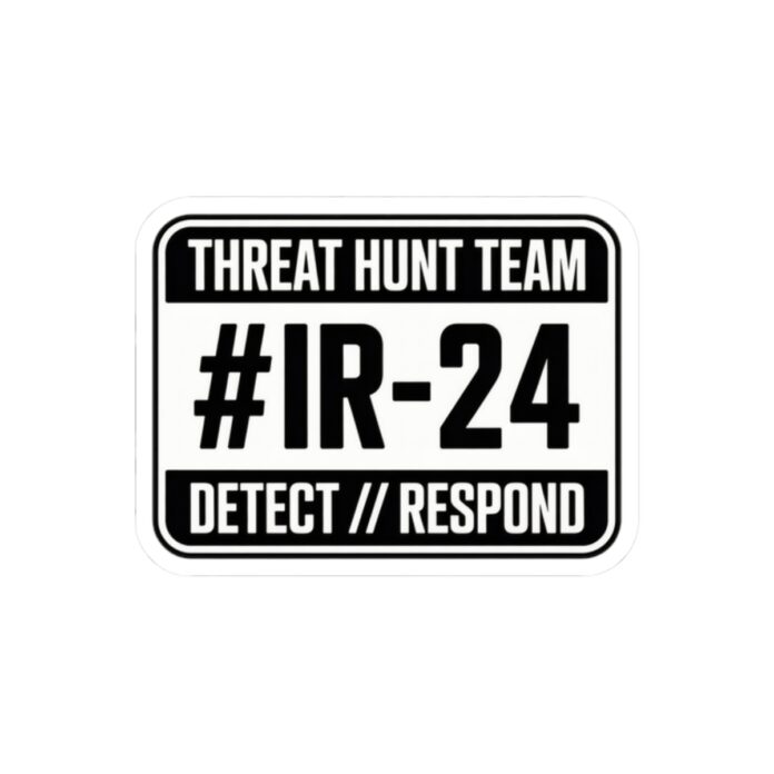 Threat Hunt Team #IR-24 Cybersecurity Sticker