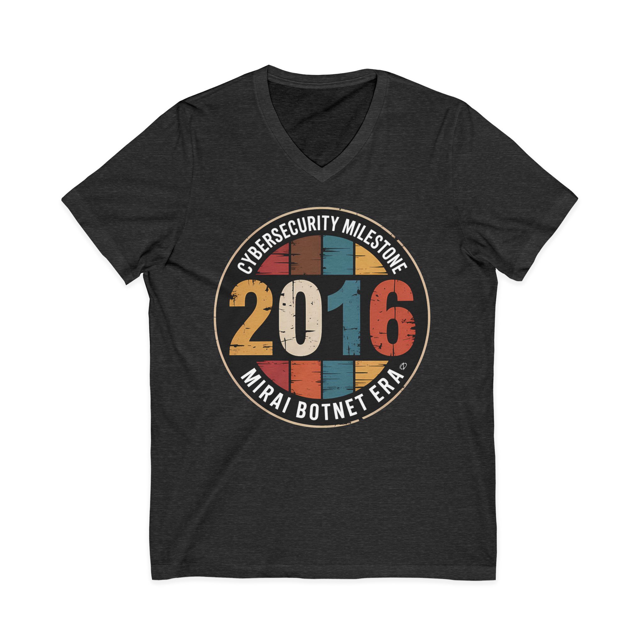 Mirai Botnet Cybersecurity Milestone V-Neck Tee