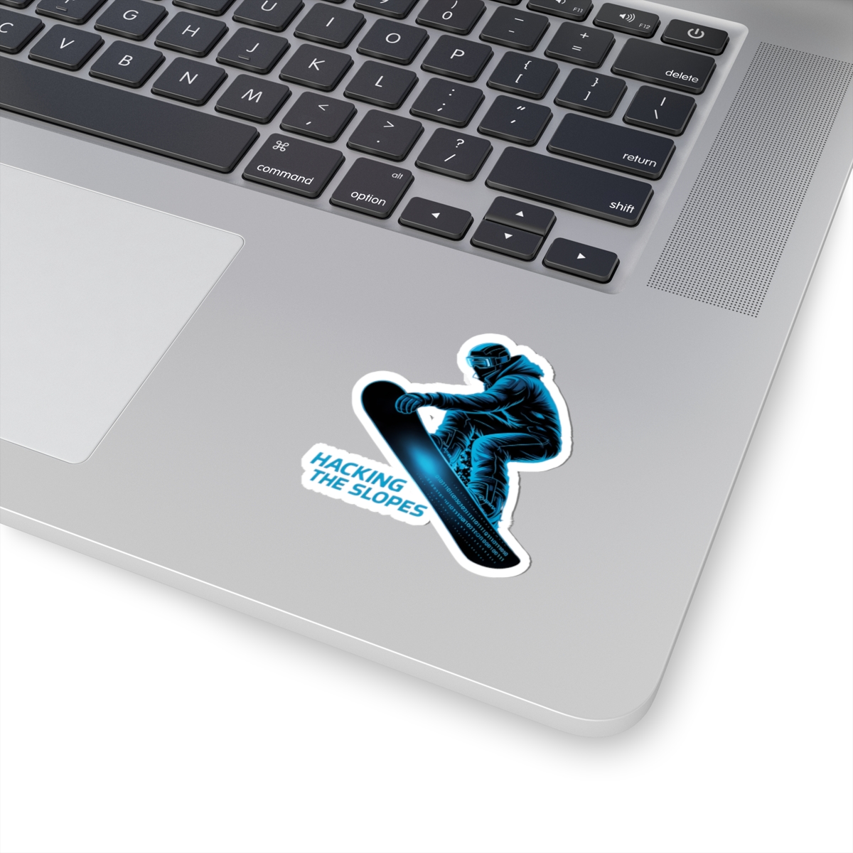 Hacking the Slopes Snowboarder Hacker Sticker