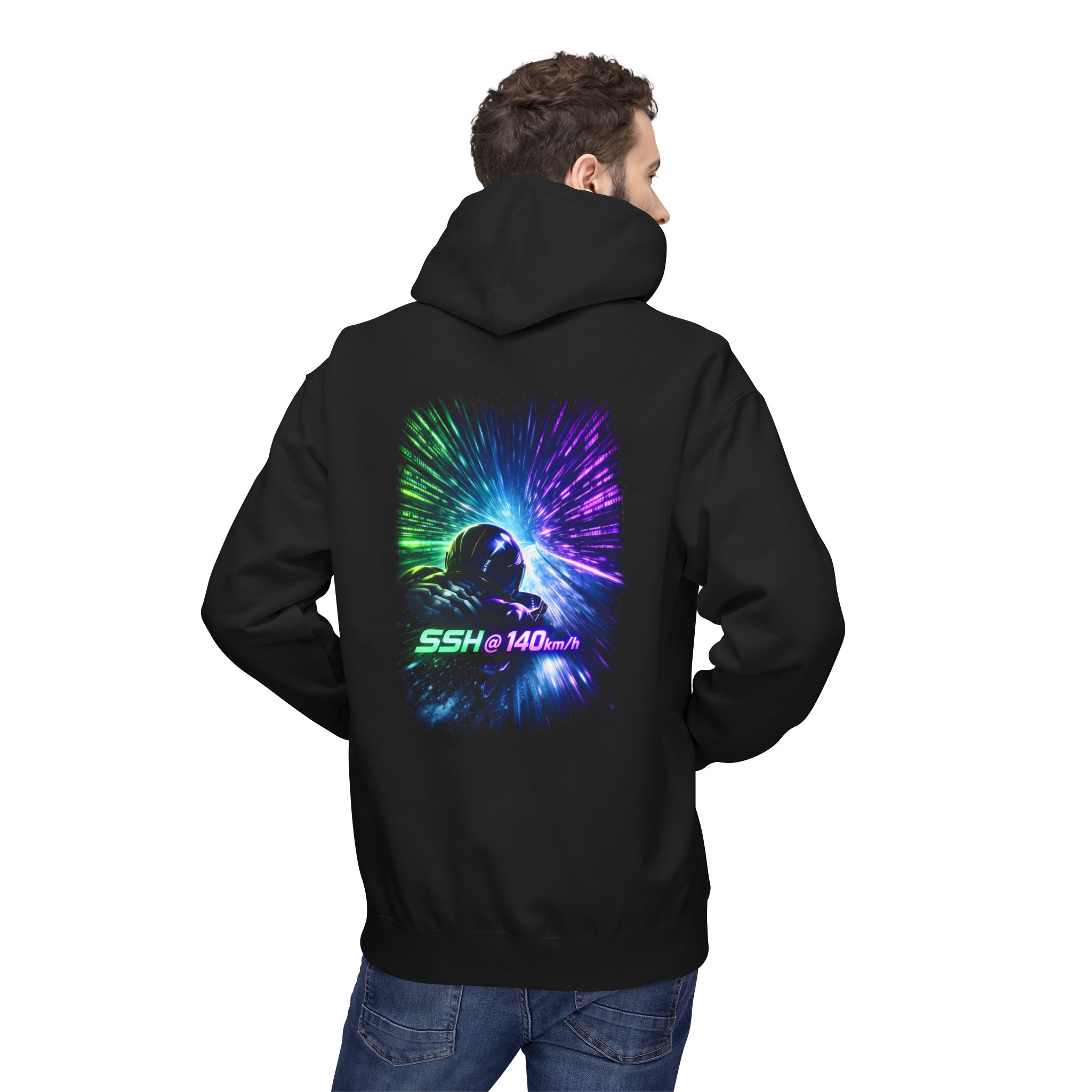 SSH @ 140km/h Cyberpunk Hacker Softstyle Hoodie | Winter Cyber Streetwear