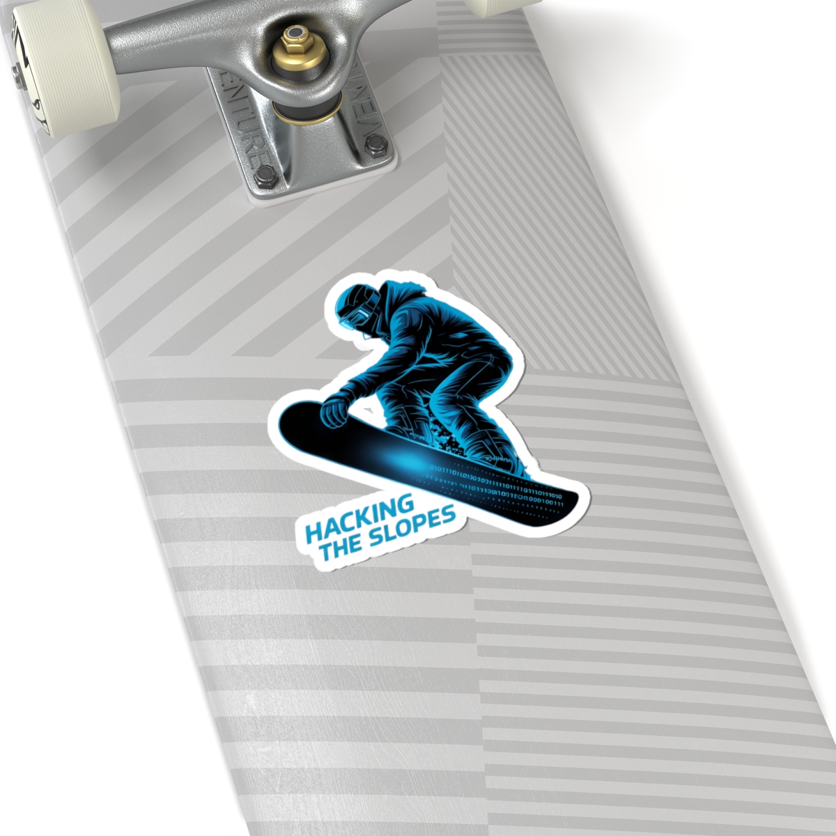 Hacking the Slopes Snowboarder Hacker Sticker
